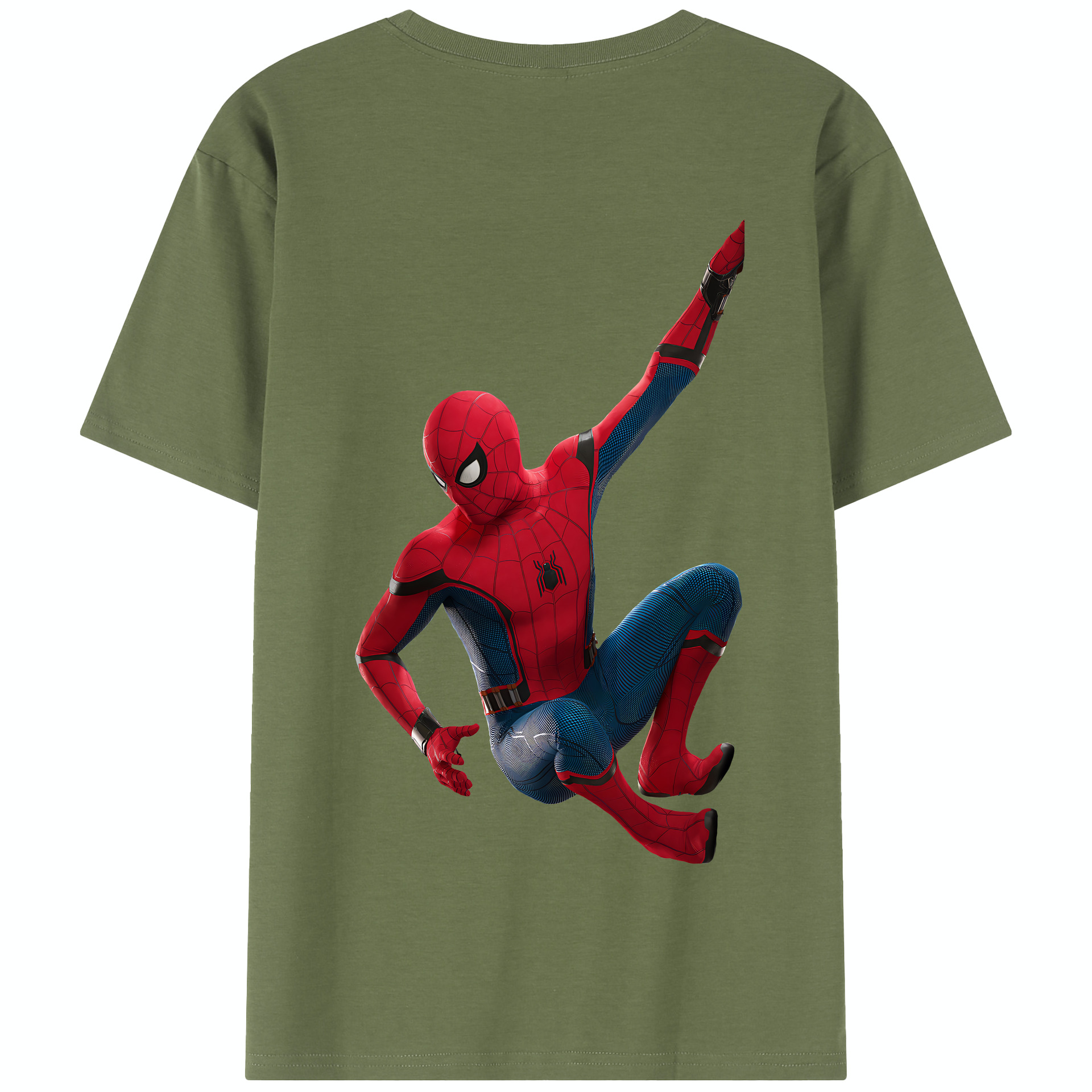 Spider Man スパイダーマン 綿100％半袖Tシャツ（背面プリント）